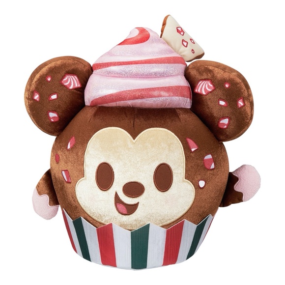 Disney Parks Munchlings Baked Treats Mickey Mouse Peppermint Bark Cupcake Plush - Picture 4 of 5